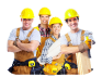 manutentionnaires et chef de chantier